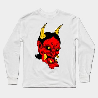 oni demon mask Long Sleeve T-Shirt